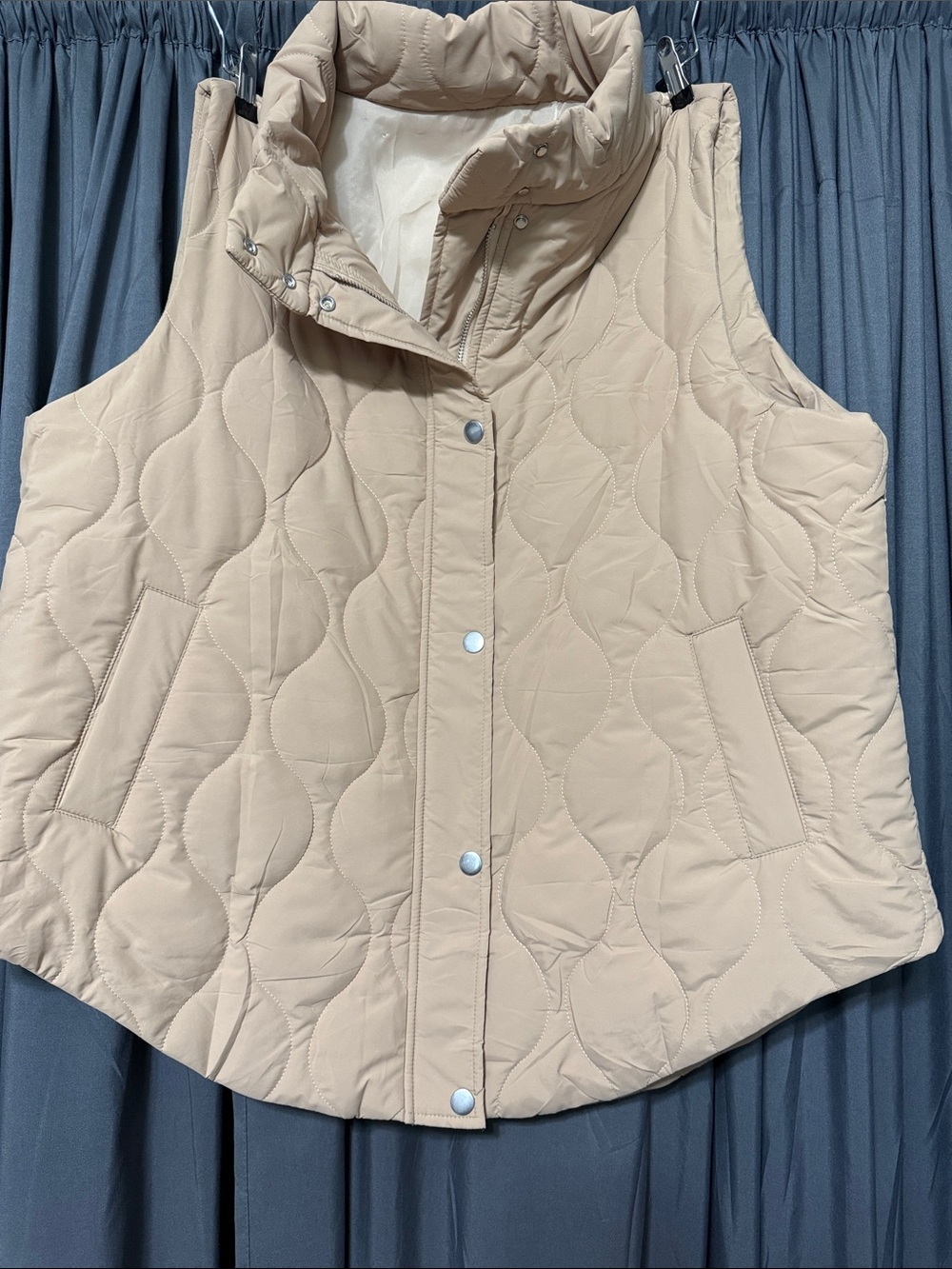 Quilted vest, camel colored. Never worn.